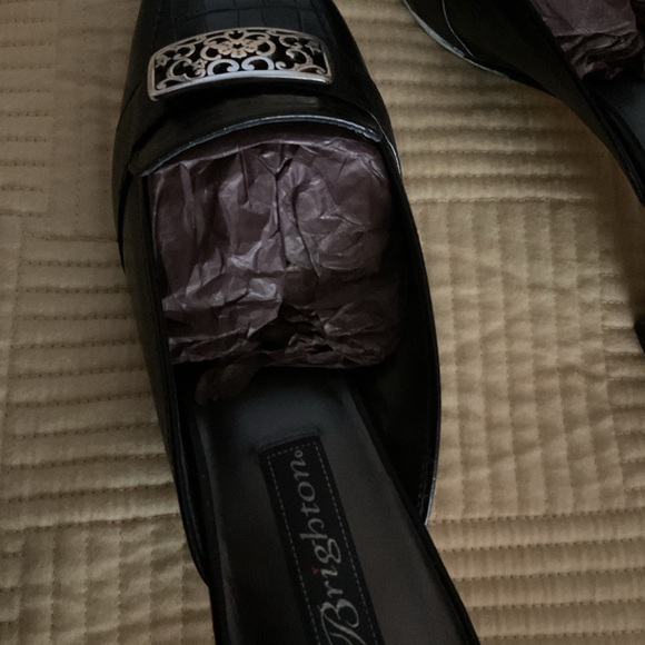 New Brighton Black and Silver Slip-On Loafers - Picture 9 of 9